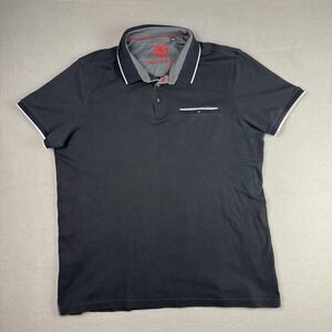Au Noir Polo Shirt Short Sleeve Size 7 /‎ 3XL XXXL Black White